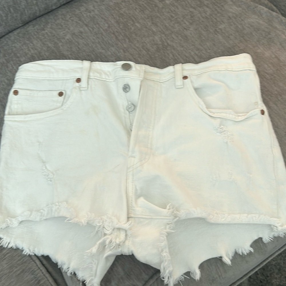 Levi’s Women’s White Jean Shorts
